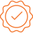 orange tick icon