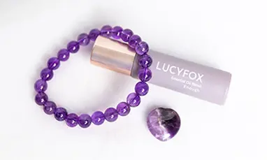 Lucy Fox crystals and essential oil