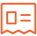 Orange icon of paper clipping